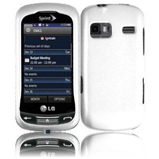 White Hard Case Cover for LG Rumor Reflex LN272 Cell Phones & Accessories