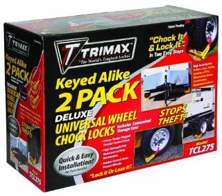 Trimax TCL275 Medium Deluxe Keyed Alike Wheel Chock Lock, (Pack of 2): Automotive