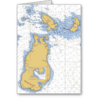 Beaver Island, MI Nautical Chart Card