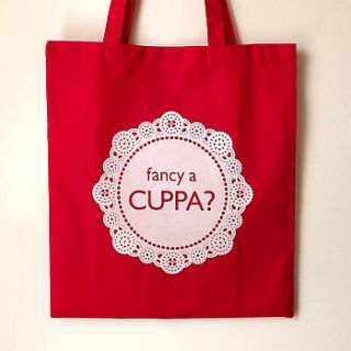 'fancy a cuppa' tote bag by hello dodo