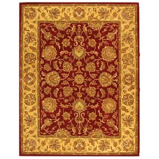 Handmade Heritage Kerman Red/ Gold Wool Rug (4 X 6)