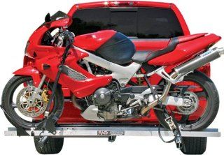 Hitch Mounted Aluminum Sport Bike & Motorcycle Carrier with a 600 lb. Capacity and 72" Loading Ramp Rage Powersports Automotive