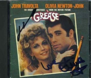 Grease Cast Cast Signed CD Authentic: John Travolta, Olivia Newton John: Entertainment Collectibles