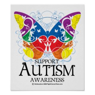 Autism Butterfly Posters
