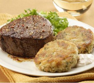 Kansas City Steaks (8) 6 oz Filet Mignon & (8)3 oz Crab Cakes —