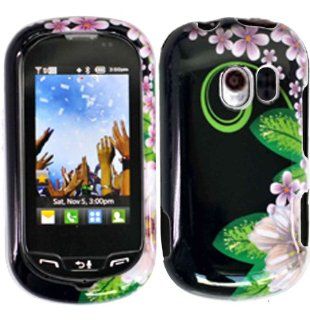 Green Flower Hard Case Cover for LG Extravert VN271: Cell Phones & Accessories
