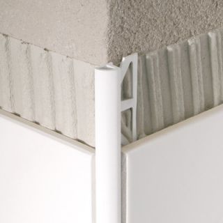 Blanke 96 x 1 Corner Piece Tile Trim in PVC White