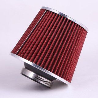 Fastwayracer AF6 275 RD, Universal High Performance Red 2.75'' Inlet Cone Dry Flow Air Filter Oil Free Automotive