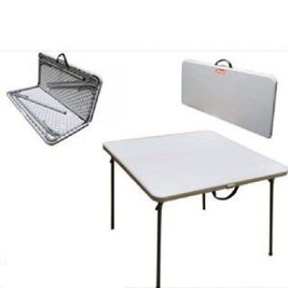 COLEMAN Folding Table   Square   4 Legs   36" x 36"   Powder Coated Steel, Plastic   White Top, Gray Leg / C11TM289 / Computers & Accessories