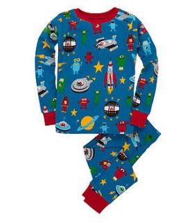 spaceship boys pyjamas by snugg nightwear