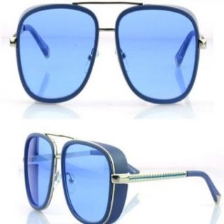 Generic NEW M3023 Iron Man Downey same style retro women men sunglasses (Blue): Shoes