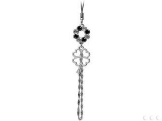 Silver Stone Crystal Bling Cell Phone Carrying Strap Charm [Cellet Packaging]: Cell Phones & Accessories