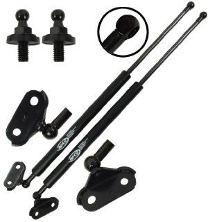 Wisconsin Auto Supply WGS 289 290 Two Rear Hatch Liftgate Trunk Gas Charged Lift Supports With Left and Right Side Brackets and Studs: Automotive