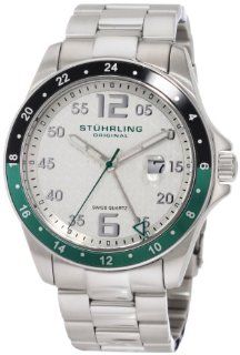 Stuhrling Original Men's 289.332P12 Aquadiver Regatta Galleon Swiss Quartz Date Stainless Steel Bracelet Watch: Watches