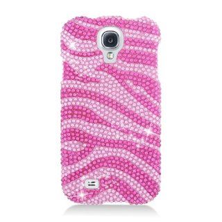 Eagle Cell PDSAMI9500S302 RingBling Brilliant Diamond Case for Samsung Galaxy S4   Retail Packaging   Hot Pink Zebra: Cell Phones & Accessories