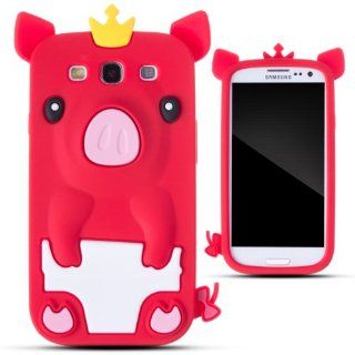 Zooky red silicone pig Case / Cover / Shell for Samsung Galaxy S3 (i9300): Cell Phones & Accessories