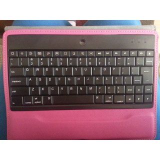 Lumsing Hot Pink Premium New Wireless Bluetooth Keyboard Folio PU Leather Case Cover Magnetic Smart Stand for iPad 2 New Apple iPad 3 3rd Gen & Ipad 4 Gen: Computers & Accessories