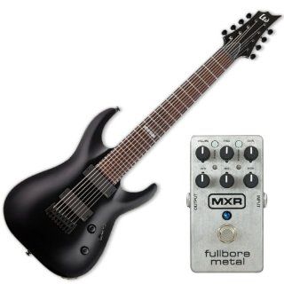 ESP LTD H 308 Black EMG Electric Guitar Solid Body w/ MXR M116 Fullbore Metal Distortion Pedal Musical Instruments