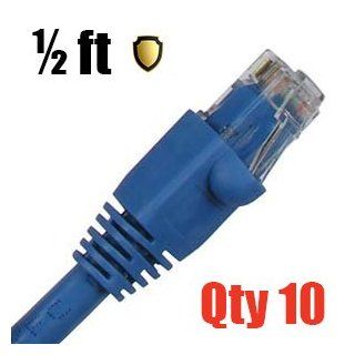 .5 Ft (6 inch) Cat6 Ethernet Network Patch Cable RJ45 (10 Pack) Blue: Home Improvement