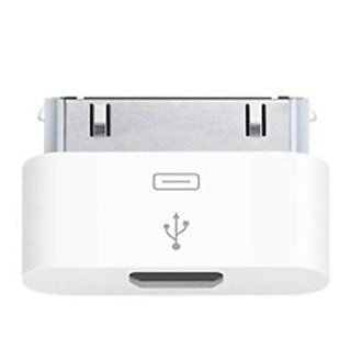 Apple MD0997M/A micro USB to 30 pin adapter / connector for iPhone IPAD iPOD   Bulk Cell Phones & Accessories