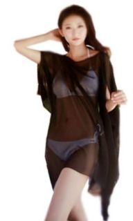 Womens Loose Bohemian Batwing Breathable Chiffon Beach Dress With Belt at  Womens Clothing store: