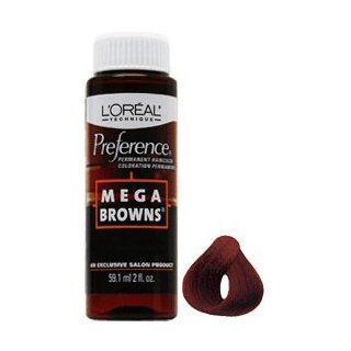L'Oreal Preference Mega Browns Permanent Haircolor   BR6 : Chemical Hair Dyes : Beauty