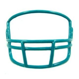 Riddell Blank Mini Football Helmet Facemask   Dolphin Blue : Sports Related Collectible Mini Helmets : Sports & Outdoors