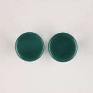Teal Glass Plugs with O Ring   1/2" (12mm)   Sold as a Pair: Single Flared Body Piercing Plugs: Jewelry
