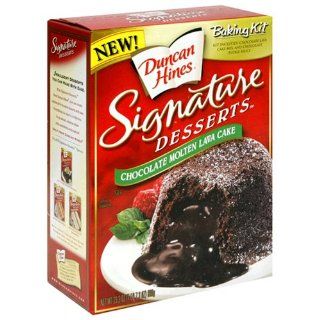 Duncan Hines Signature Desserts Baking Kit, Chocolate Molten Lava Cake, 23.3 Ounce Boxes (Pack of 8) : Cake Mixes : Grocery & Gourmet Food