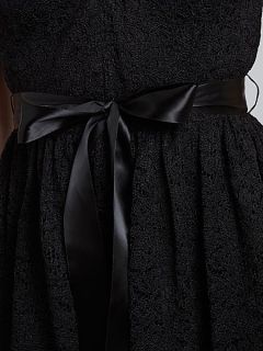 Adrianna Papell Halterneck Lace Dress Black