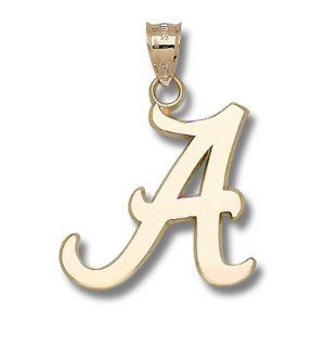 Alabama Crimson Tide 1 1/2" Script "A" Pendant   14KT Gold Jewelry : Sports Fan Pendants : Sports & Outdoors