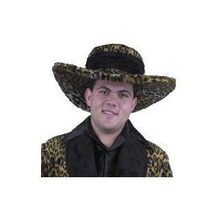 Men's Mac Daddy Cheetah Fur Pimp Hat Size: Adult Standard Size: Clothing