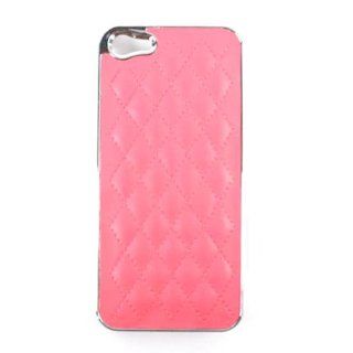 APPLE IPHONE 5 D18 HOT PINK FABRIC QUILTED ACCESSORY CASE SNAP ON PROTECTOR: Cell Phones & Accessories