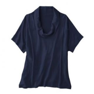 Drape Neck Sweater Navy M Pullover Sweaters