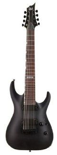 ESP H 338 LTD 8 String Electric Guitar Black Satin: Musical Instruments
