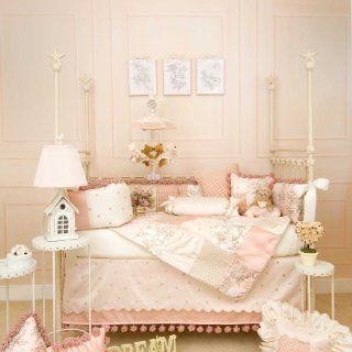 Madison 5 Piece Baby Crib Bedding Set with Pink & Tan Check Pillow by Glenna Jean : Baby