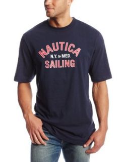 Nautica Mens Big Tall Short Sleeve Sailing Crew Neck Tee