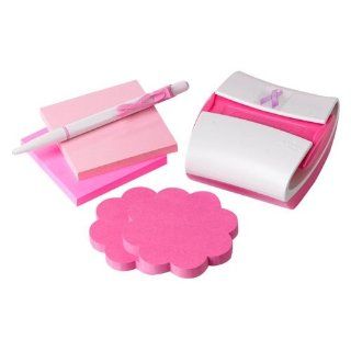 Pop Up Note Value Pack for Breast Cancer Awareness, with Dispenser, Pads, Pen (MMMPRO330BCA) : Sticky Note Pads : Office Products