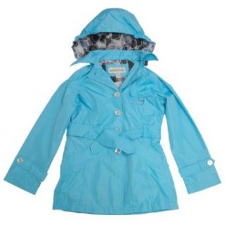 London Fog Girls 7 16 Trench Coat (10/12, Blue): Clothing
