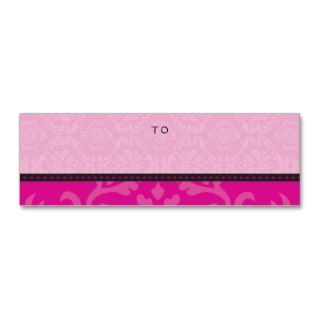 HOLIDAY GIFT TAG  divinely damask 1 Business Card Templates