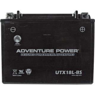 UPG Dry Charge Sports Battery — AGM-ype, 12V, 18 Amp, Model# UTX18L-BS  Motorcycle Batteries