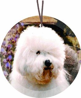 Portuguese Water Dog Round Glass Christmas Tree Ornament Suncatcher   Affordable Gift for your Loved One Item #CFS GO 337   Christmas Ball Ornaments
