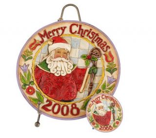 Jim Shore Heartwood Creek 2008 Dated Holiday Plate & Ornament Set —