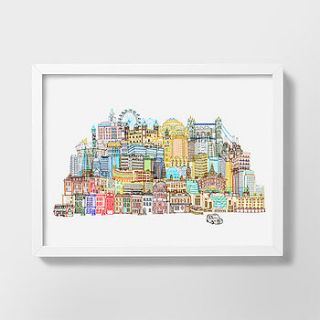 london cityscape illustration by rooftop illustrations