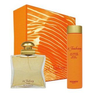 24 Faubourg by Hermes for Women   2 Pc Gift Set 1.6oz edt spray, 2.5oz perfumed body lotion  Fragrance Sets  Beauty