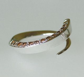 18ct white gold and cognac diamond ring by melina clark