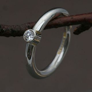 sterling silver solitaire ring by anthony blakeney