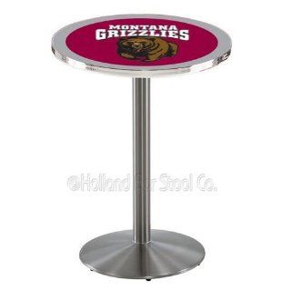 Montana Grizzlies Pub Table With Stainless Steel Base  Barstools  Home & Kitchen