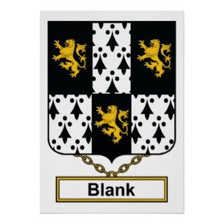 Blank Family Crest Poster
