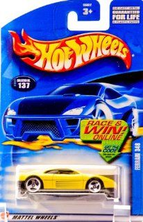 Mattel Hot Wheels 2002 1:64 Scale Yellow Ferrari 348 Die Cast Car #137: Toys & Games